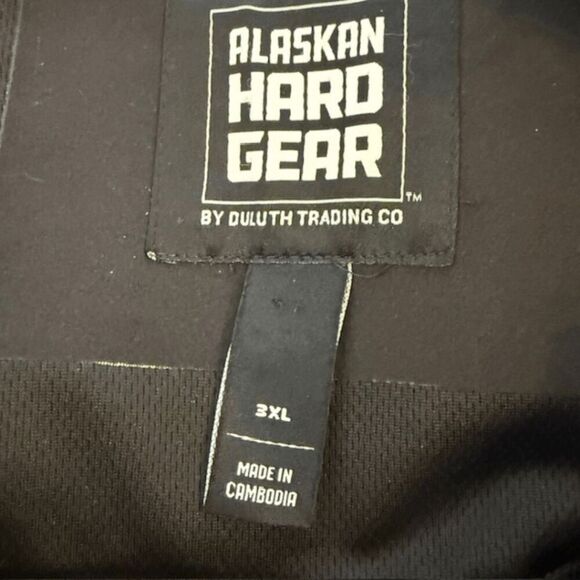 Duluth Men's Alaskan Hard Gear Free Clime Soft Shell Hooded Jacket Black Size 3X - Picture 3 of 7